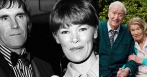 Collage of roy hodges with his partner in a vintage black and white photo and the couple smiling together in later years