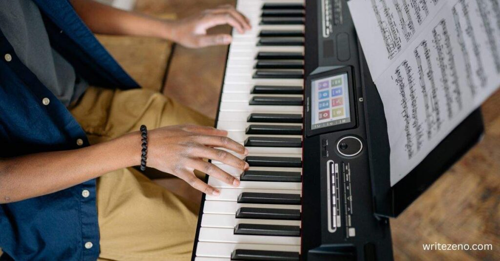 Visual guide of pulsamento showing rhythm, patterns in music, tech, and movement